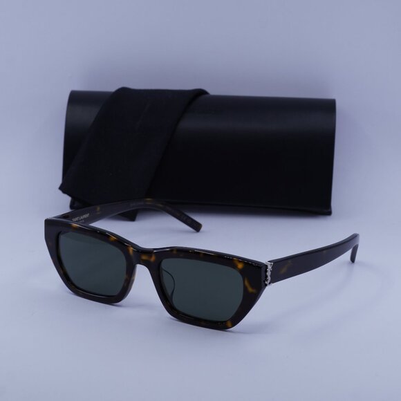 Saint Laurent SL M127/F 002 Cat Eye Sunglasses - Havana\Grey - Picture 1 of 10
